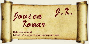 Jovica Komar vizit kartica